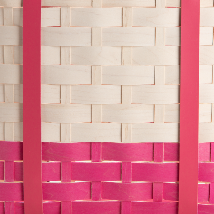 Pink & White Medium Boardwalk Basket Set with Free Protector