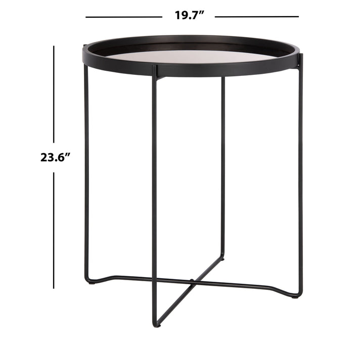 Rose Gold & Black Ruby Small Tray Accent Table