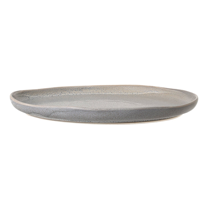 Small Grey Matte Stoneware Plate
