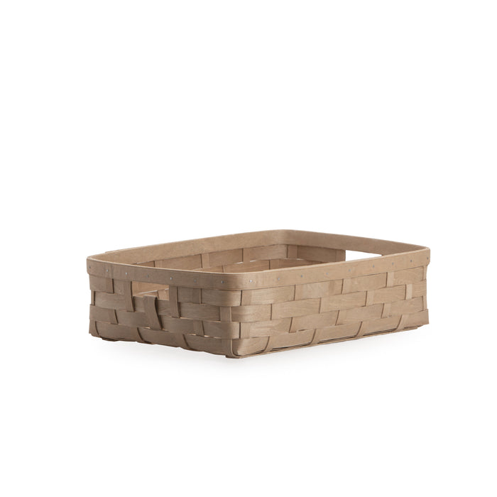 Pale Grey Short Rectangle Organizing Basket