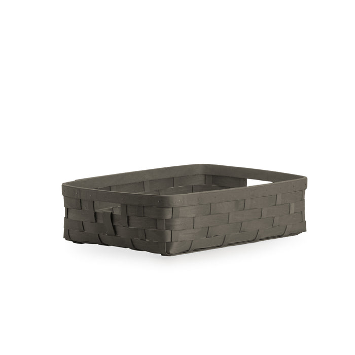 Pewter Short Rectangle Organizing Basket