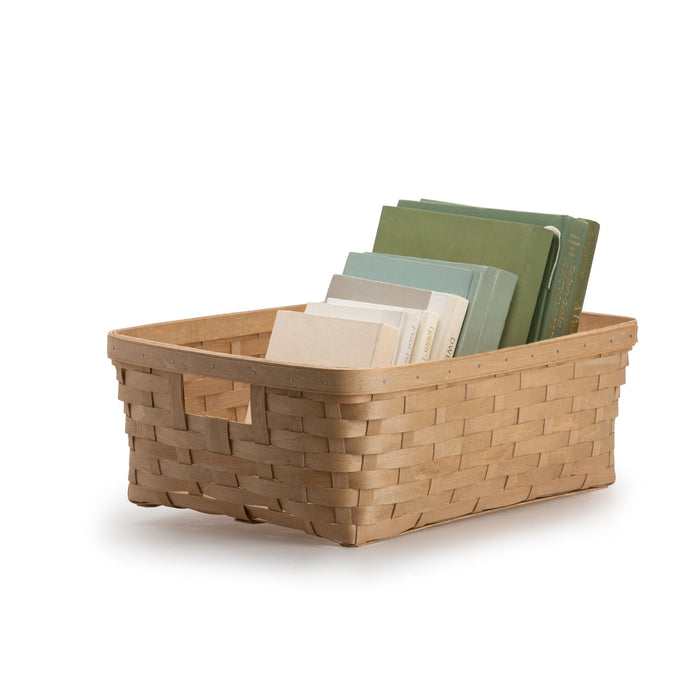 Light Brown Large Rectangle Organizing Basket