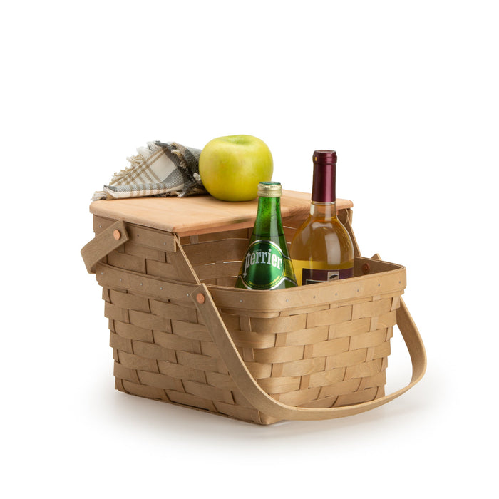 Light Brown Picnic Basket