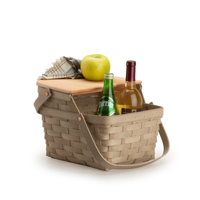 Pale Grey Picnic Basket