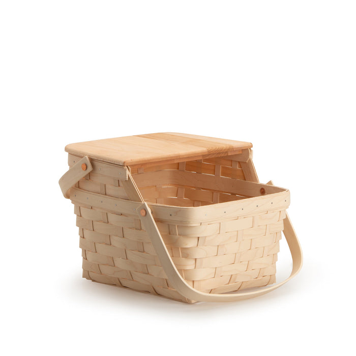 Whitewashed Picnic Basket