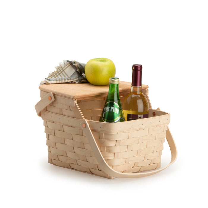 Whitewashed Picnic Basket