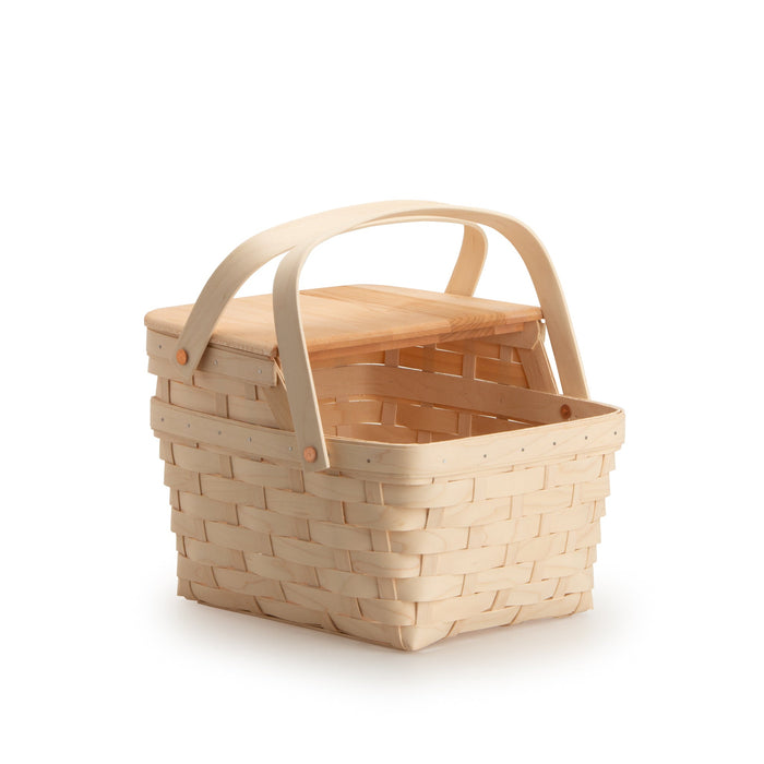 Whitewashed Picnic Basket