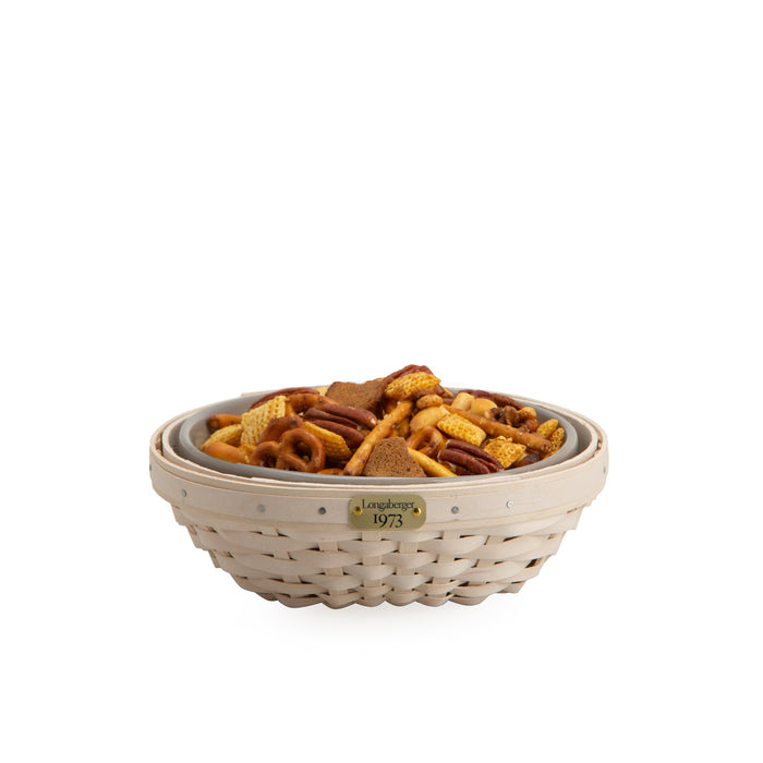 White 1973 Bowl Basket Set with Free Protector