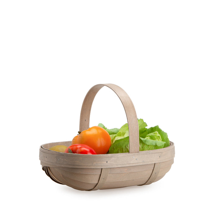 Pale Grey Small Trug Basket Set with Free Protector
