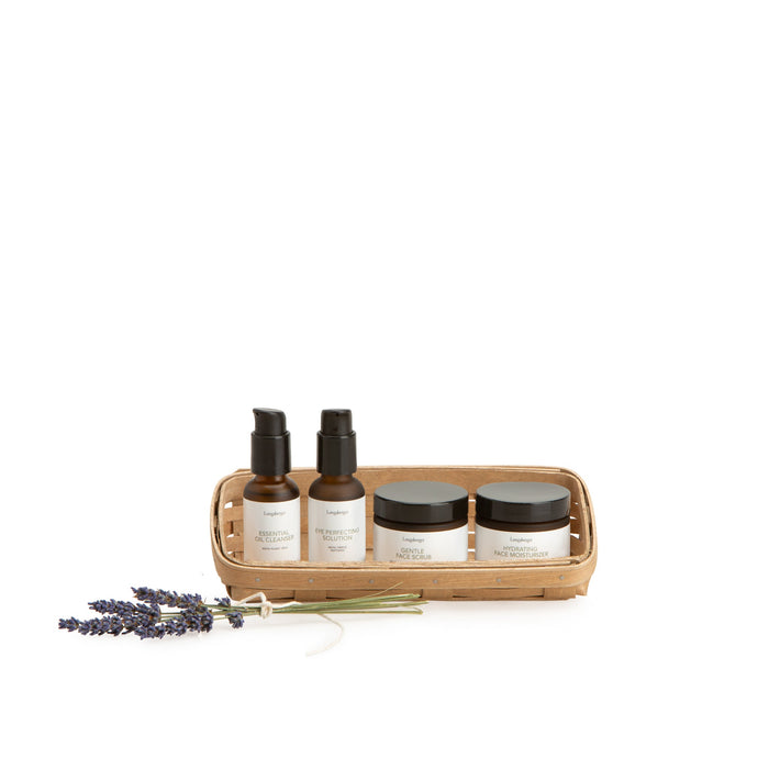Light Brown Small Skin Care Basket Set with Free Protector