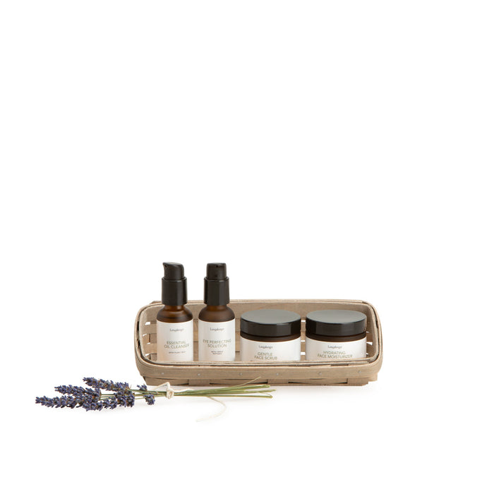 Pale Grey Small Skin Care Basket Set with Free Protector