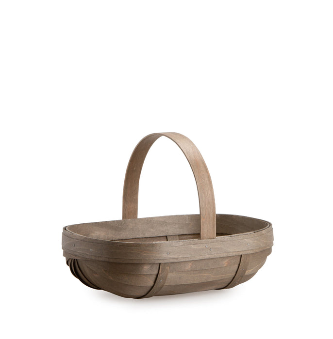 Pewter Small Trug Basket Set with Free Protector