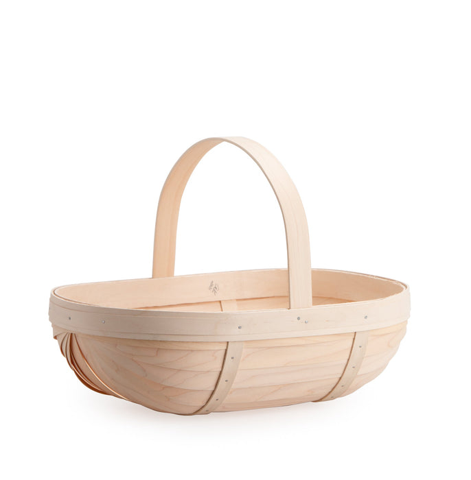 Whitewashed Large Trug Basket Set with Free Protector