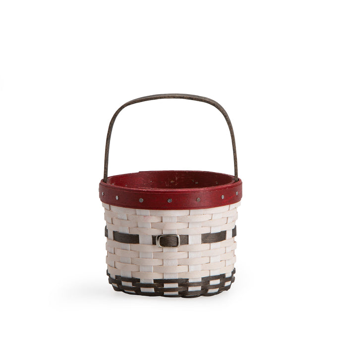 Miniature Snowman Belly Round Basket