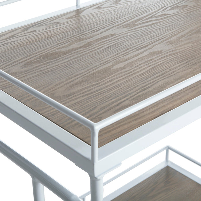 White & Oak Dawson 2 Tier Bar Cart