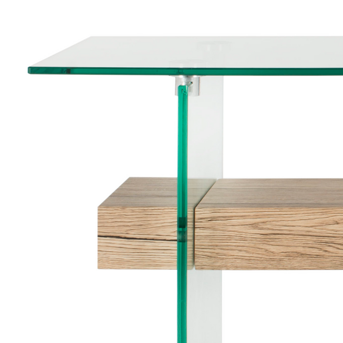 Natural & Glass Kayley Console Table