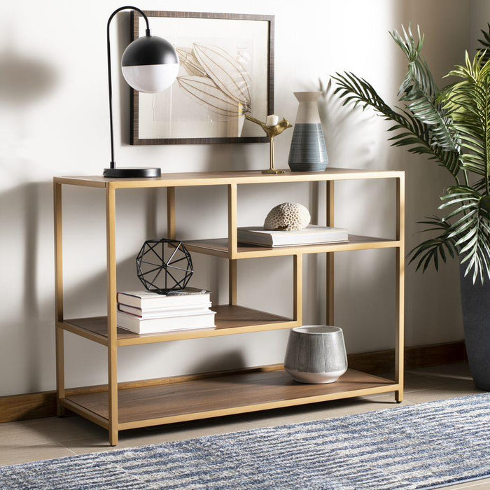 Gold Reese Geometric Console Table