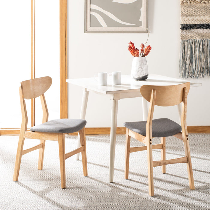 Natural & Grey Lucca Retro Dining Chair with Cushion Set