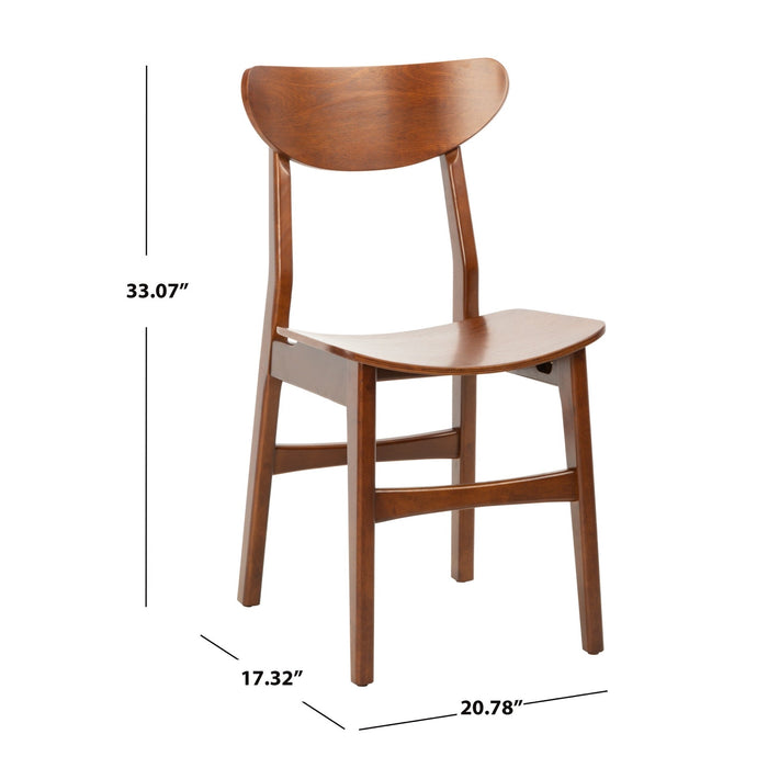 Walnut Lucca Retro Dining Chair Set