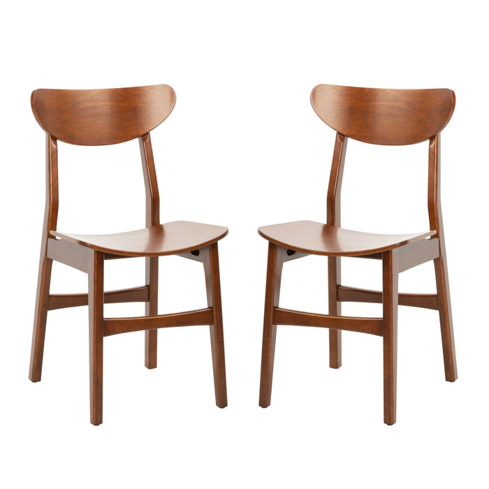 Walnut Lucca Retro Dining Chair Set