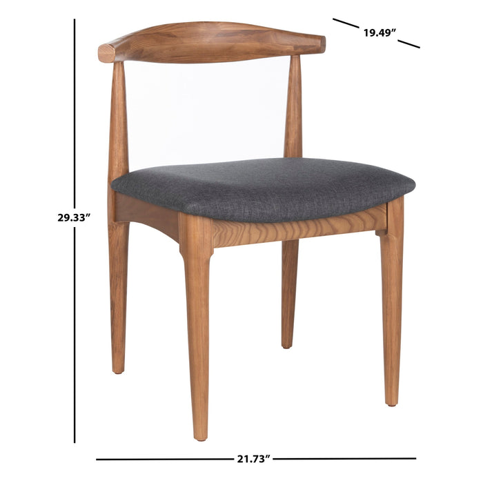 Walnut & Dark Grey Lionel Retro Dining Chair Set