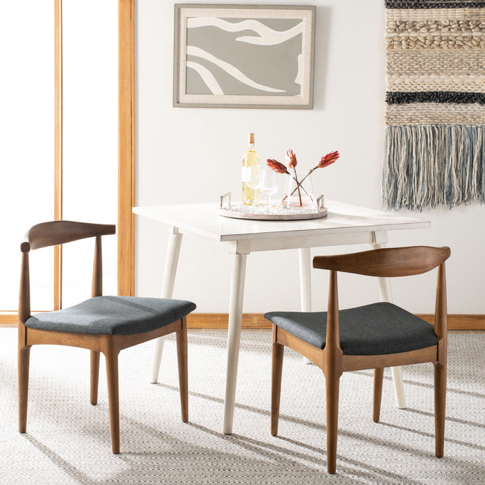 Walnut & Dark Grey Lionel Retro Dining Chair Set