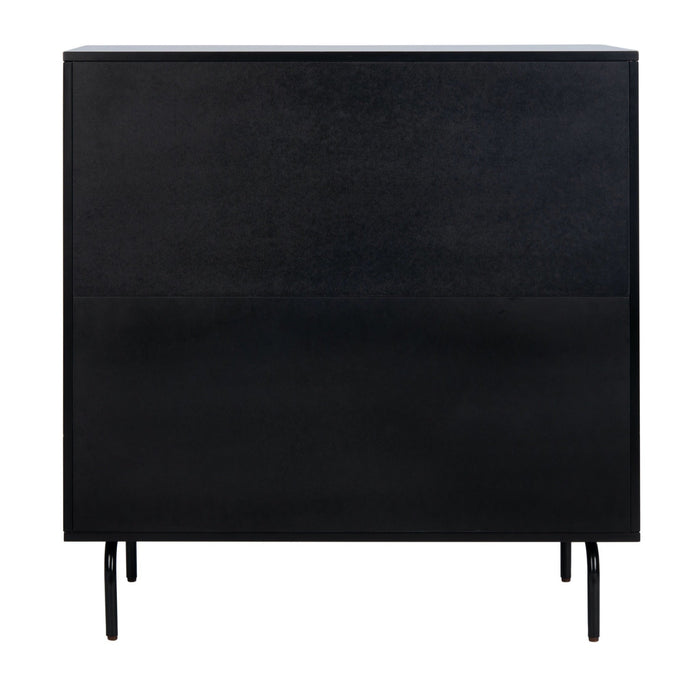 Walnut & Gold Genevieve 3 Drawer Dresser