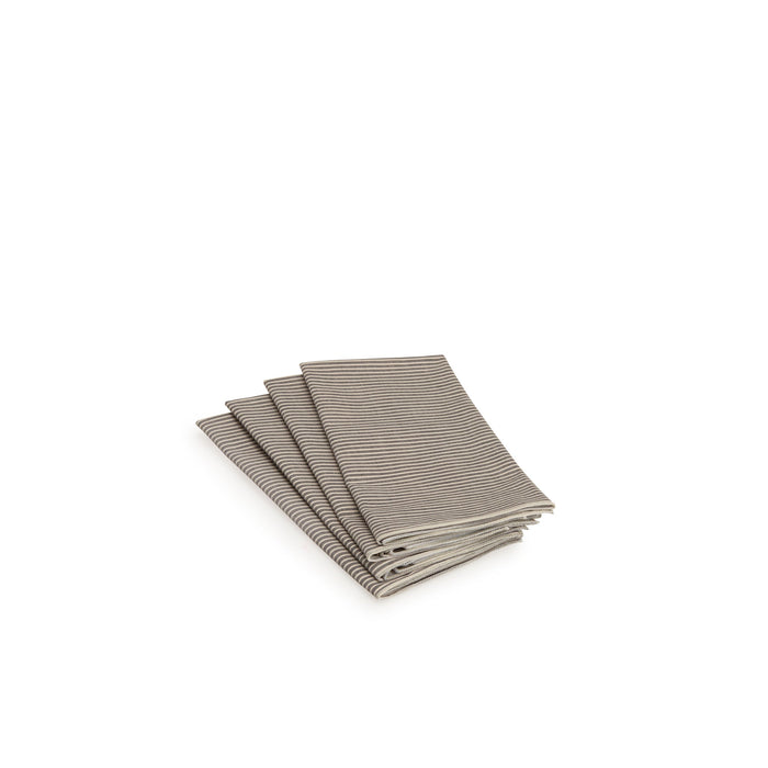 Black Striped Chambray Napkin Set