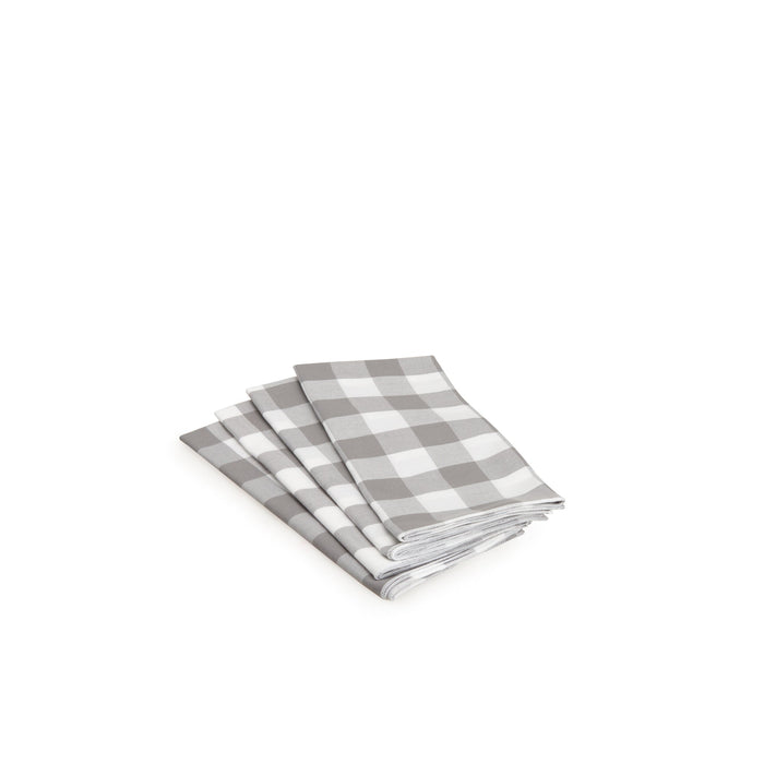 Grey Gingham Napkin Set