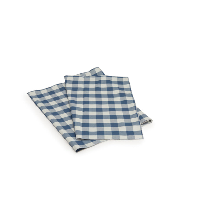 Navy Gingham Table Runner