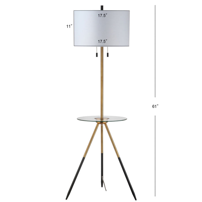 Gold & Black Morrison Floor Lamp Side Table