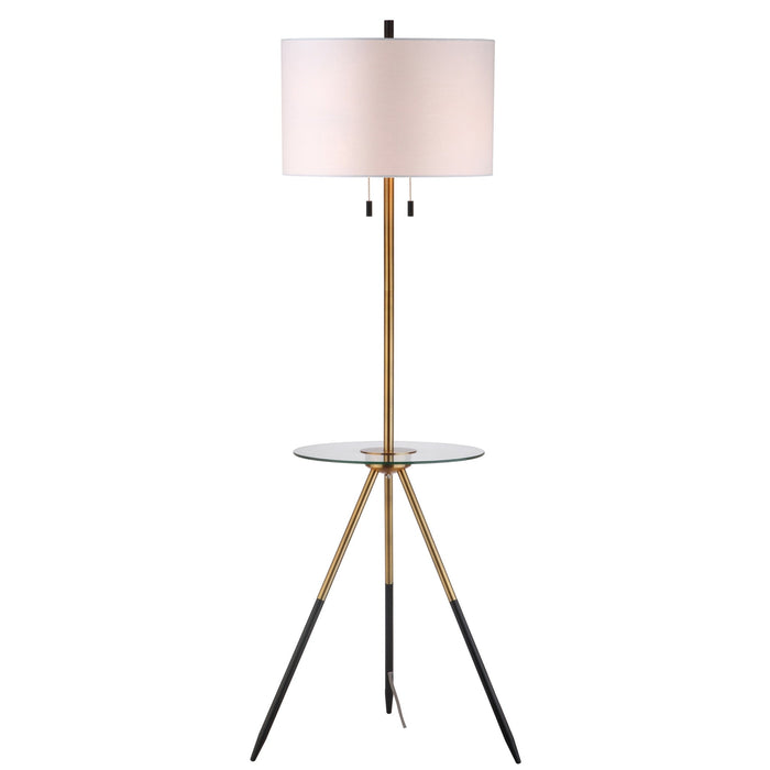 Gold & Black Morrison Floor Lamp Side Table