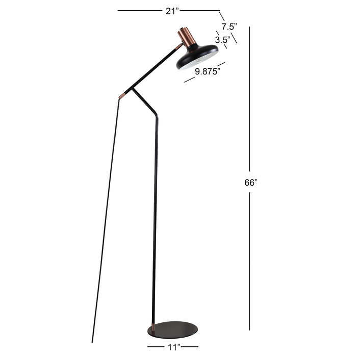 Copper & Black Amia Floor Lamp