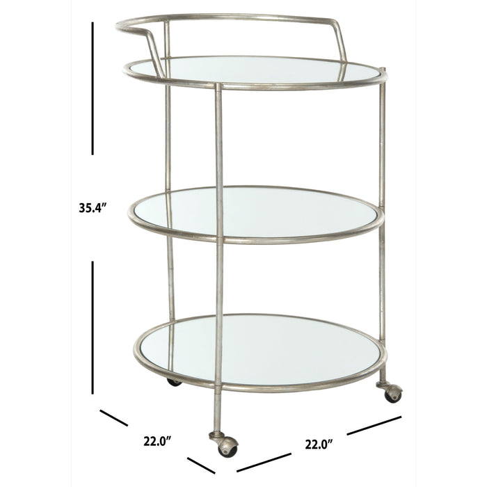 Silver Mirror Dulcinea Bar Cart