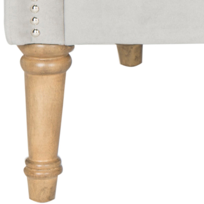 Grey Sarah Tufted Settee With Pillows