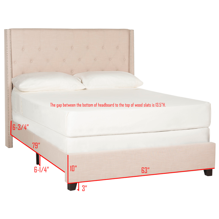 Light Beige Winslet Queen Bed