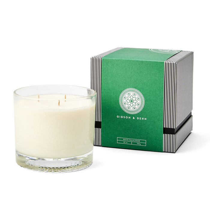 White Tea & Cedar Three Wick Candle