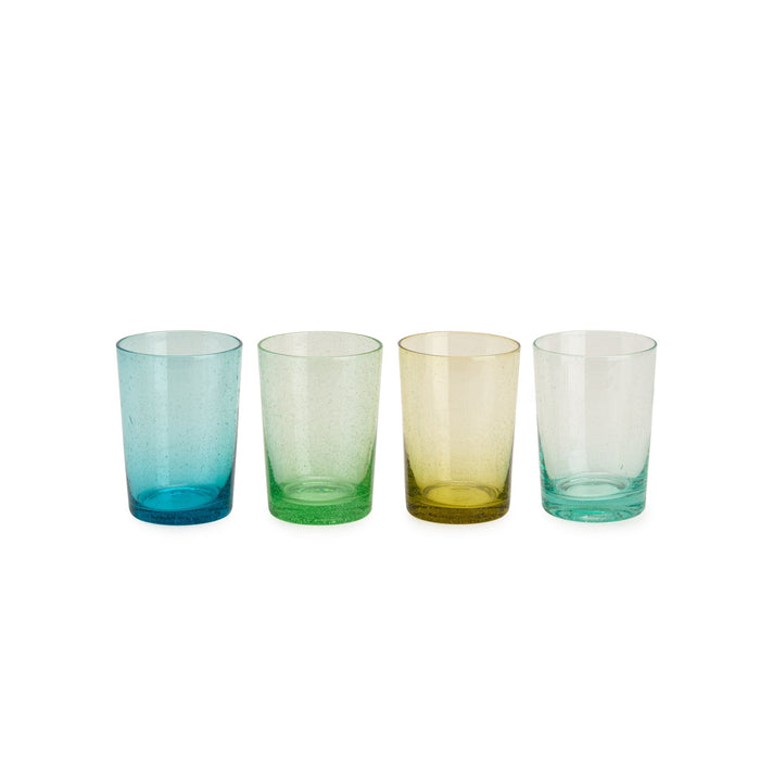 Mixed Color Bubble Drinking Glass Set