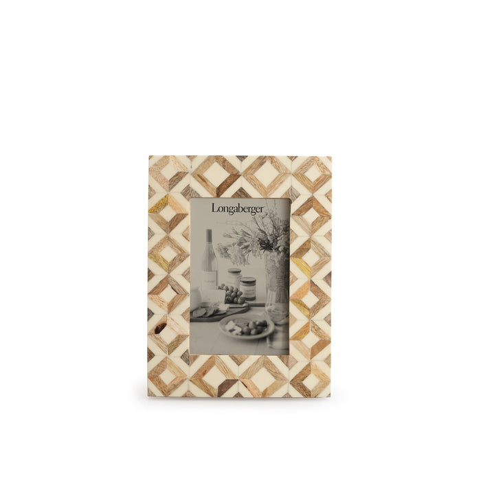 Brown & Ivory Patterned Photo Frame
