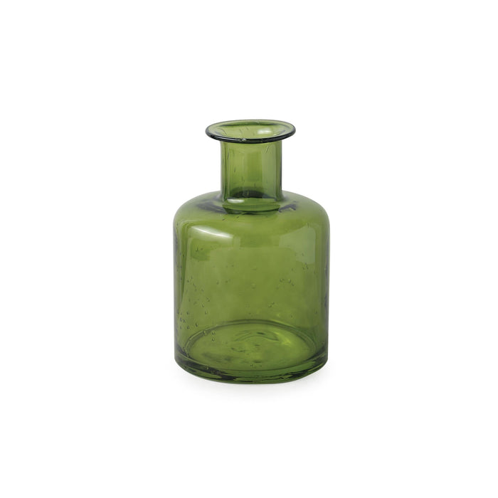 Hand Blown Bottle Neck Bubble Vase