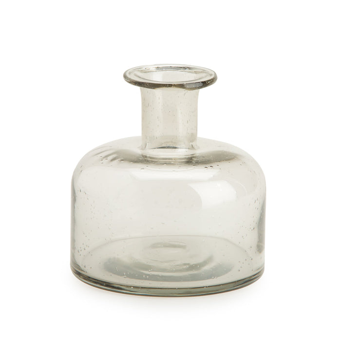 Transparent Brown Glass Bottle Vase