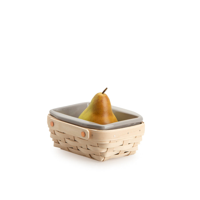 Whitewashed Small Baking Dish Basket
