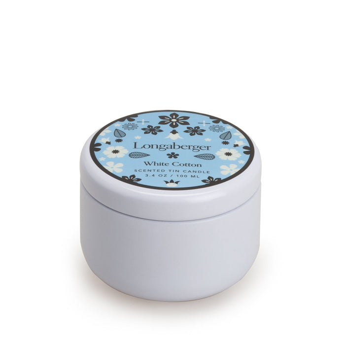 White Cotton Tin Candle