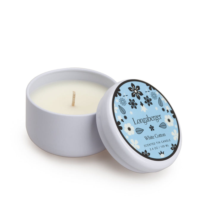 White Cotton Tin Candle
