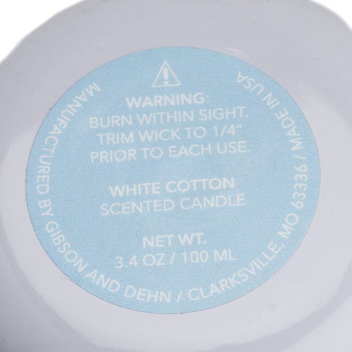 White Cotton Tin Candle