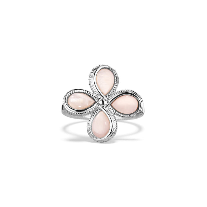 Jardin Flower Ring with Pink Mother of Pearl
