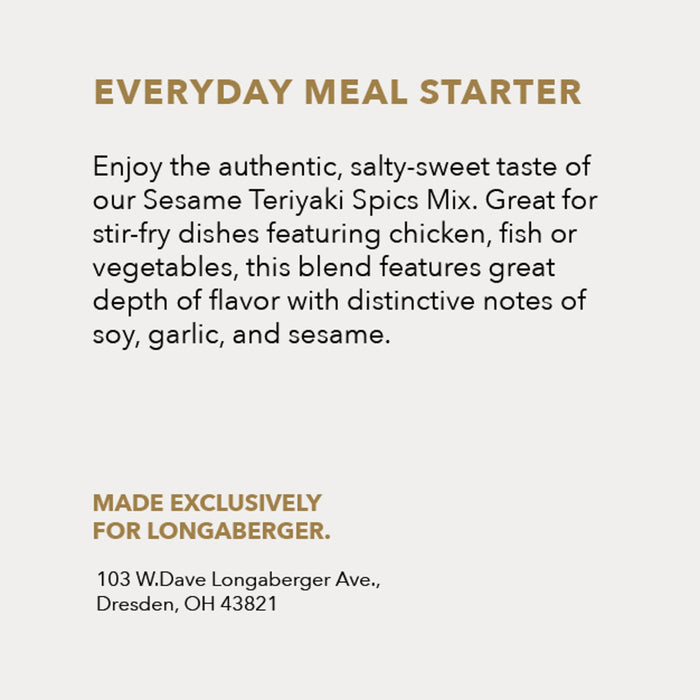 Longaberger Sesame Teriyaki Spice Mix