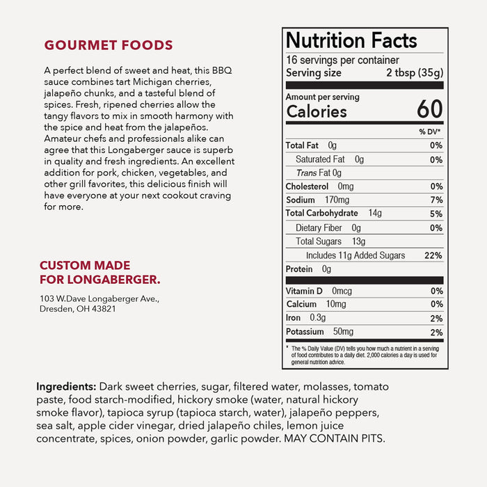 Longaberger Cherry Jalapeno BBQ Sauce