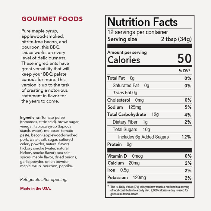 Longaberger Maple Bacon Bourbon BBQ Sauce