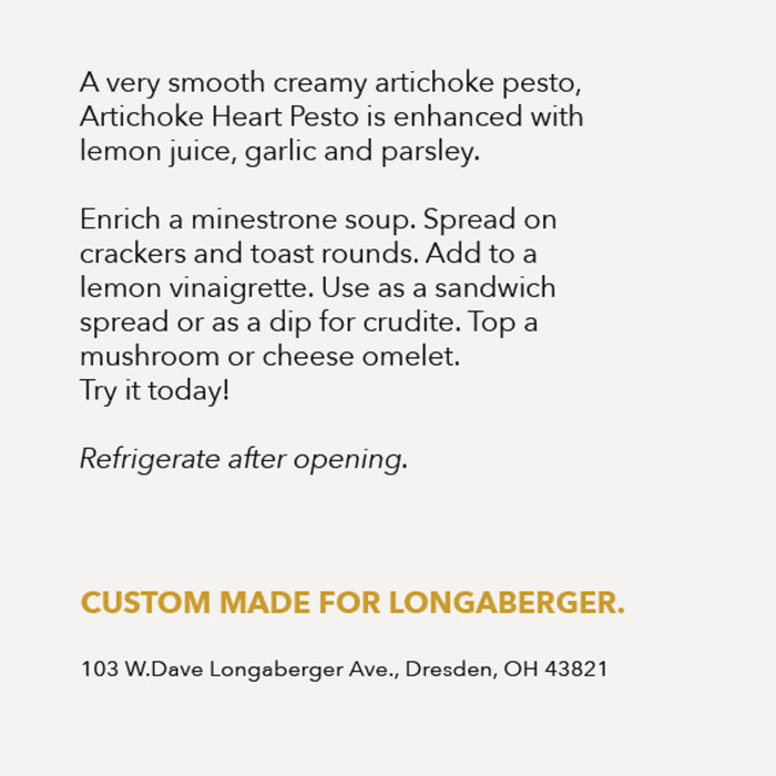 Longaberger Artichoke Heart Pesto